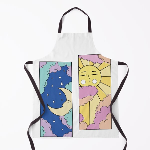 Item preview, moon and sun meets art gift design illustration day and night  designed and sold by yxmi21.