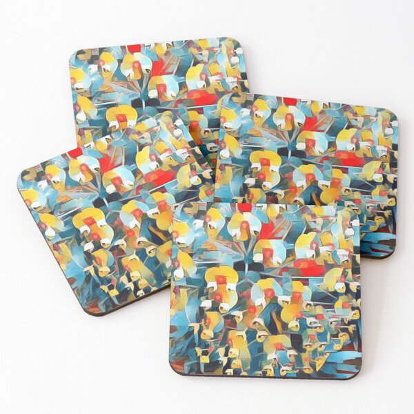 Item preview, Warm Colorful Mosaic Flowers designed and sold by Konstancja-.