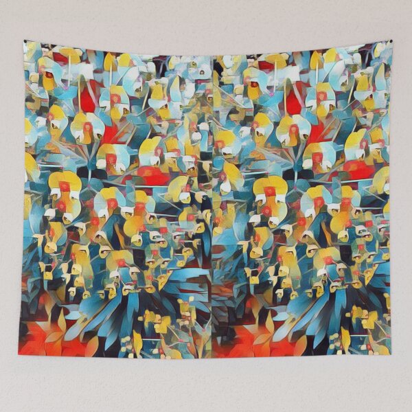 Item preview, Warm Colorful Mosaic Flowers designed and sold by Konstancja-.