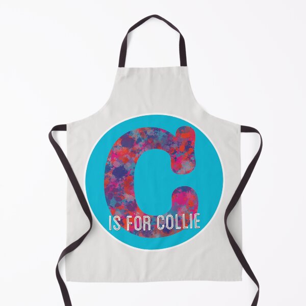 Item preview, C is for Collie Dog Alphabet Red and Blue Monogram designed and sold by AMSonArt.