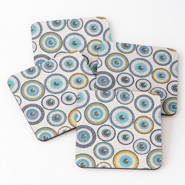 Item preview, Evil Eye Mosaic Tile Pattern designed and sold by k9printart.