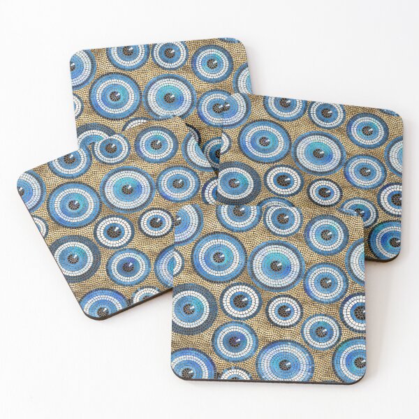 Item preview, Evil Eye Mosaic Tile Pattern designed and sold by k9printart.