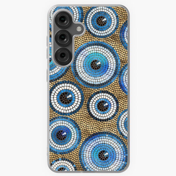 Item preview, Evil Eye Mosaic Tile Pattern designed and sold by k9printart.