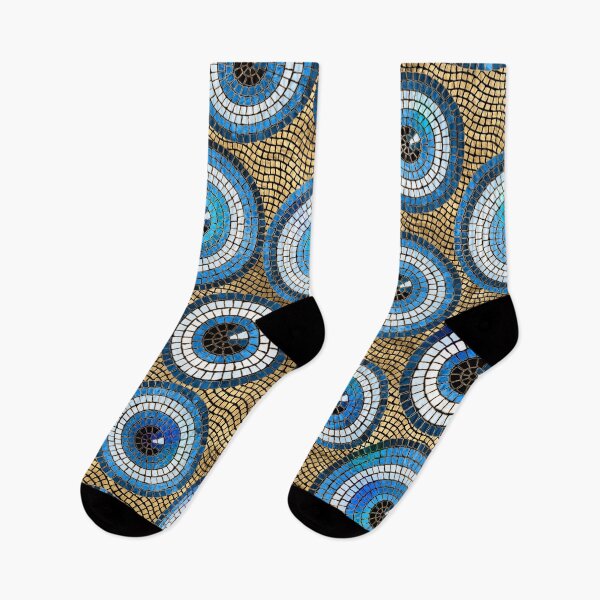 Item preview, Evil Eye Mosaic Tile Pattern designed and sold by k9printart.