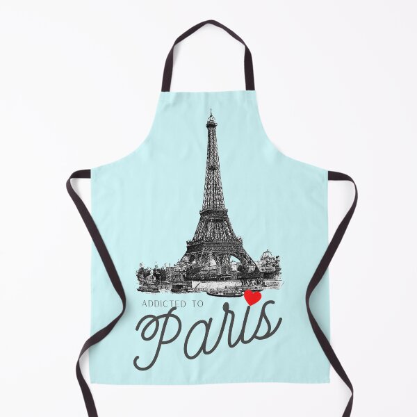 Item preview, Addicted to Paris: for lovers of the Eiffel Tower, France, parisienne, all things Paris, with teal background designed and sold by meraviglioso.