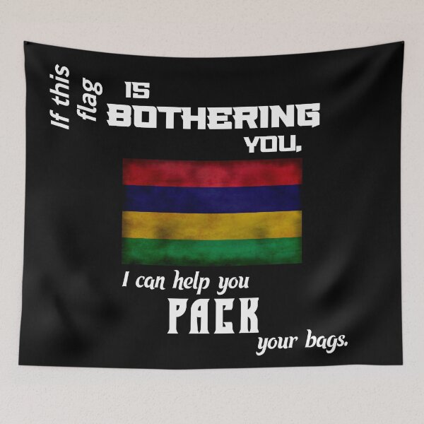 Item preview, Mauritian flag - pack your bags designed and sold by 2Girls1Shirt.
