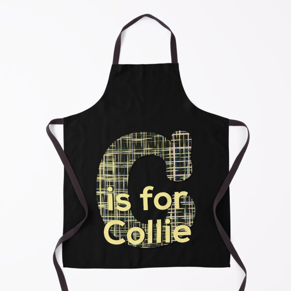 Item preview, C is for Collie Dog Alphabet Black Grid Monogram designed and sold by AMSonArt.