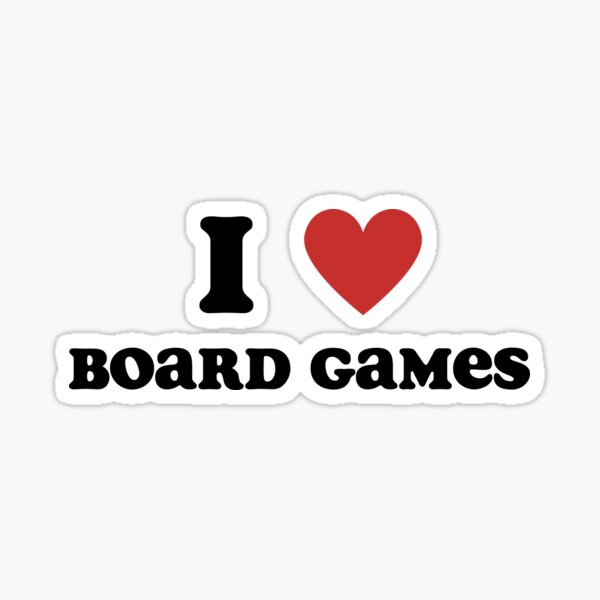 I Love Board Games Sticker