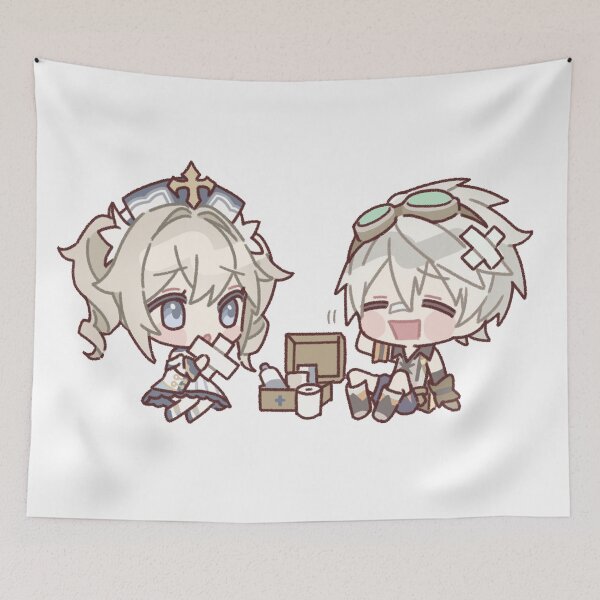 Item preview, Genshin Impact Chibi Barbara and Bennett  designed and sold by Genkigecko.