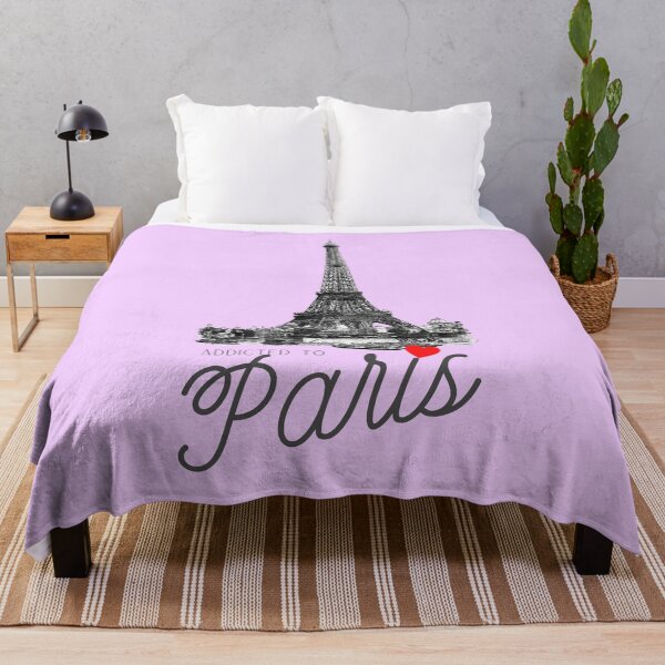 Item preview, Addicted to Paris: for lovers of the Eiffel Tower, France, parisienne, all things Paris, with purple background designed and sold by meraviglioso.