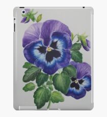 Vinilo o funda para iPad Arte botánico de la flor del pensamiento púrpura
