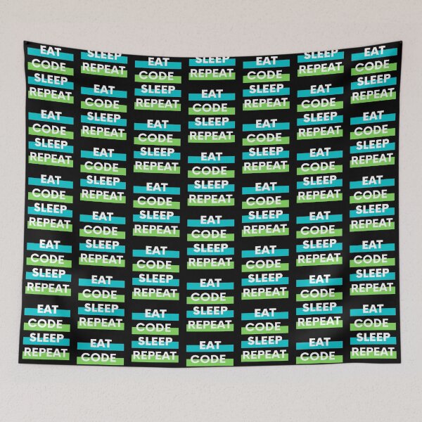 Item preview, Eat Code Sleep Repeat | Geek Collection designed and sold by Viombhte-Prints.