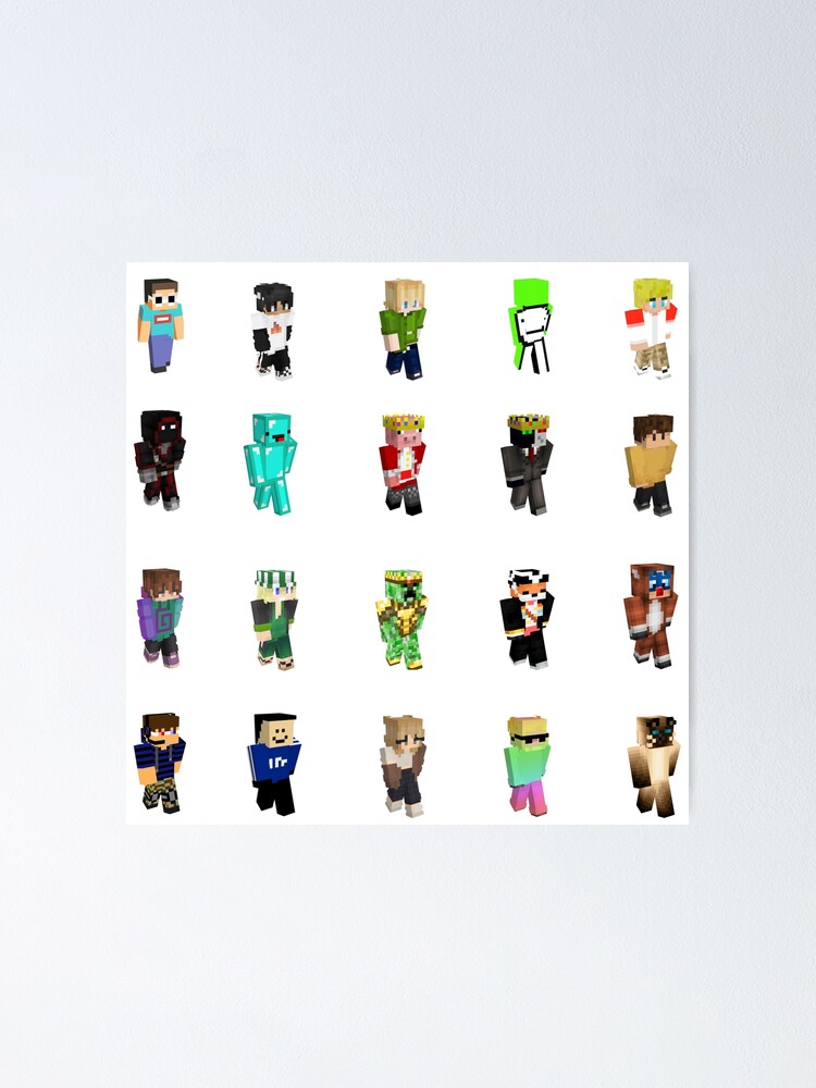 20 sticker pack dream smp extra large available poster by itsorangeblue redbubble