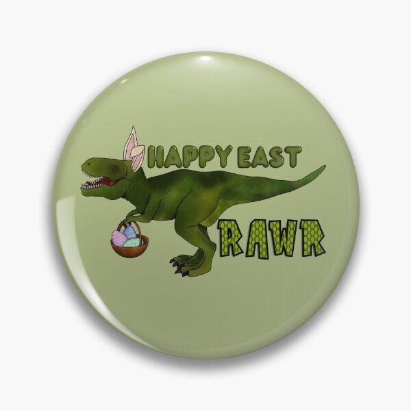 Item preview, Happy east rawr, dinosaur T. rex, Easter dinosaur, bunny saurus designed and sold by CharlieCreates.