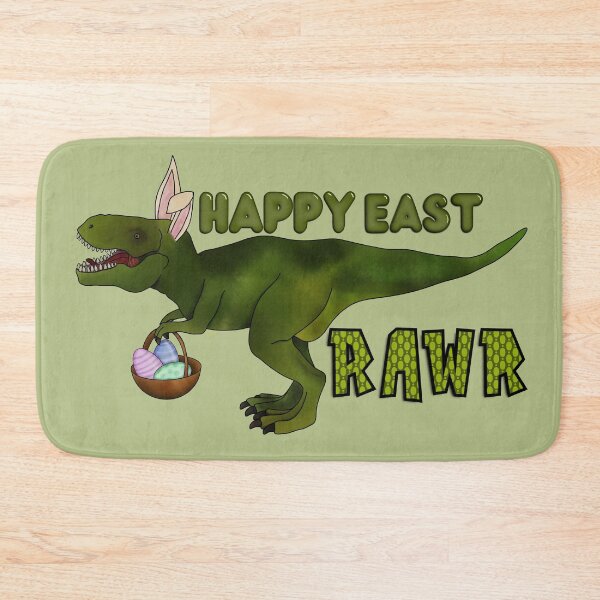 Item preview, Happy east rawr, dinosaur T. rex, Easter dinosaur, bunny saurus designed and sold by CharlieCreates.