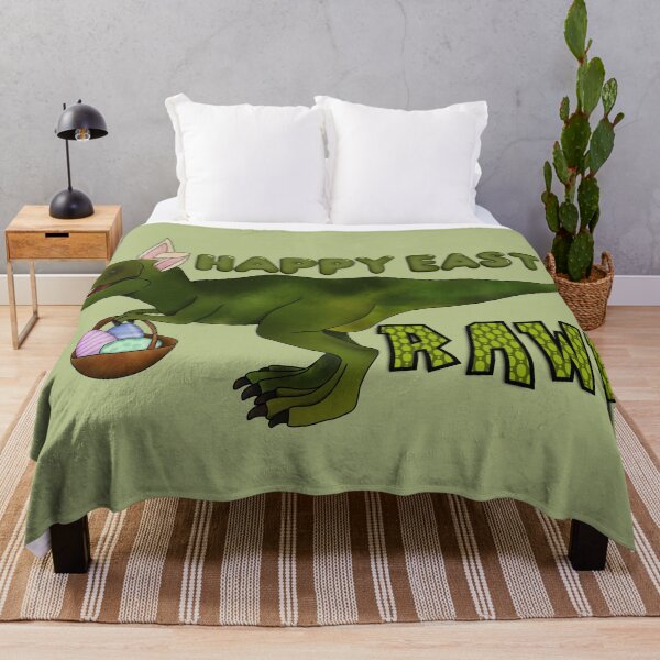 Item preview, Happy east rawr, dinosaur T. rex, Easter dinosaur, bunny saurus designed and sold by CharlieCreates.