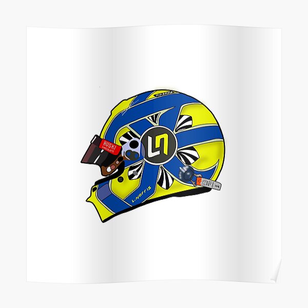 Lando Norris Helmet Posters | Redbubble