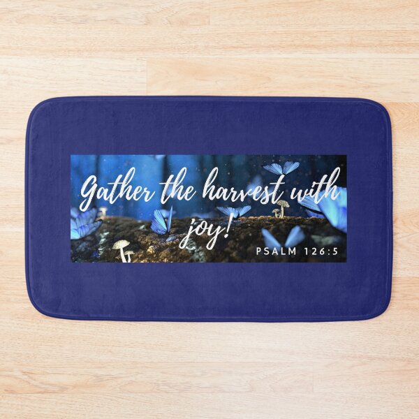 Item preview, Gather The Harvest With Joy! - Psalm 126:5  Night Blue Butterflies designed and sold by Masayakana.