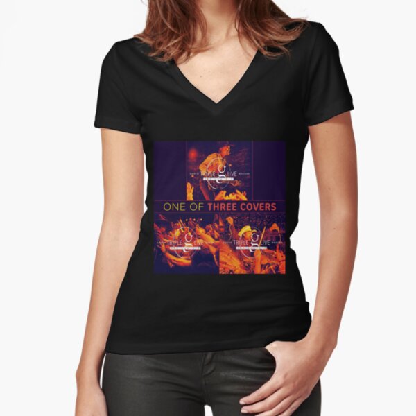 Garth Brooks Triple Live Deluxe Fitted V-Neck T-Shirt