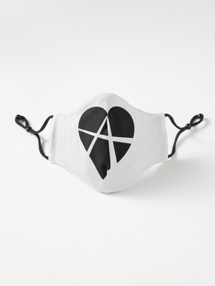 Alternate view of Black Relationship Anarchy Heart Mask