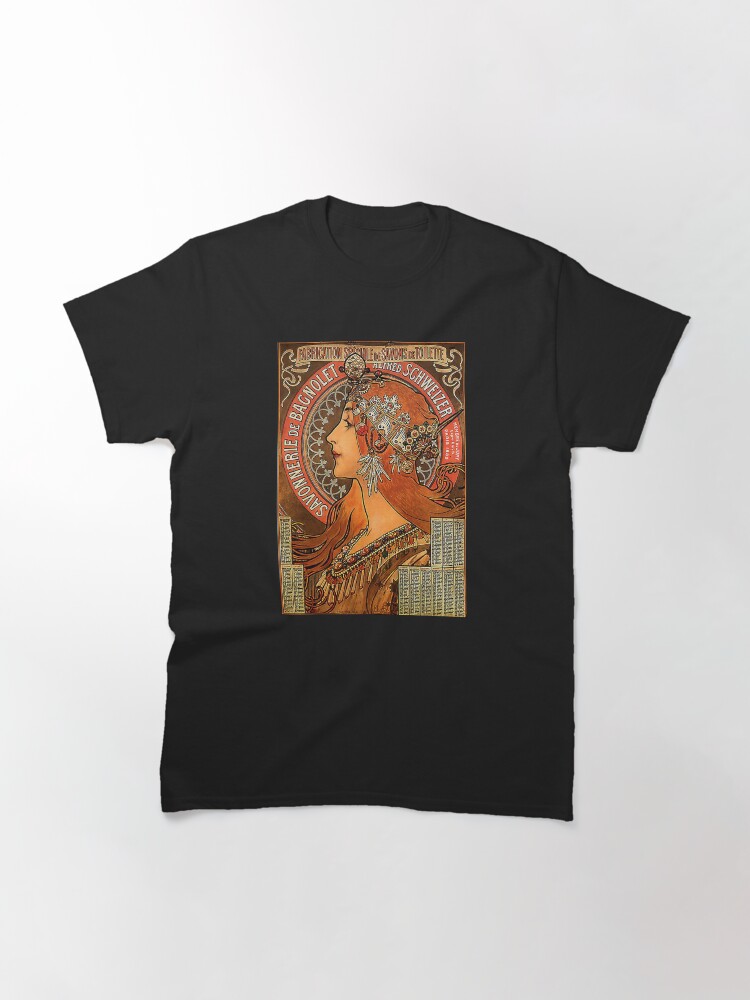 Alternate view of Savonnerie de Bagnolet by Alphonse Mucha (Reproduction) Classic T-Shirt