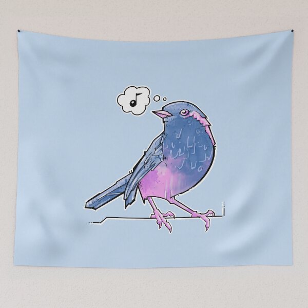 Item preview, blue and pink song bird designed and sold by weilertsen.