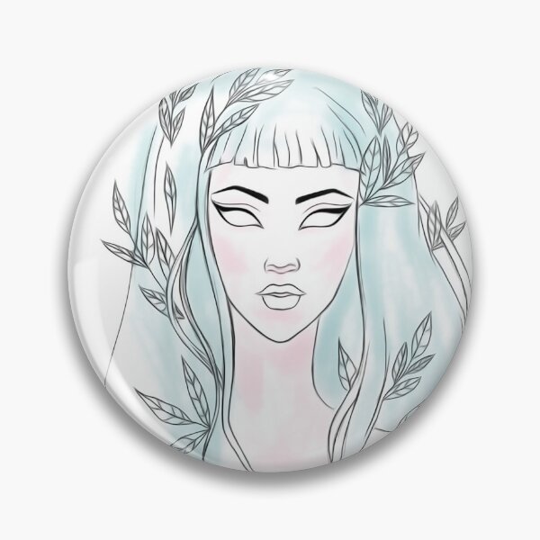 Item preview, mystical nymph girl with blue hair designed and sold by mimiart126.