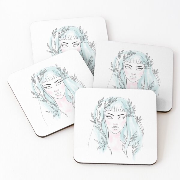 Item preview, mystical nymph girl with blue hair designed and sold by mimiart126.