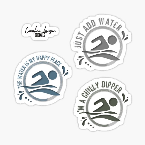 ORIGINALS - Sticker pack for wild open water swimming, winter bathers and surfers. #48 Sticker