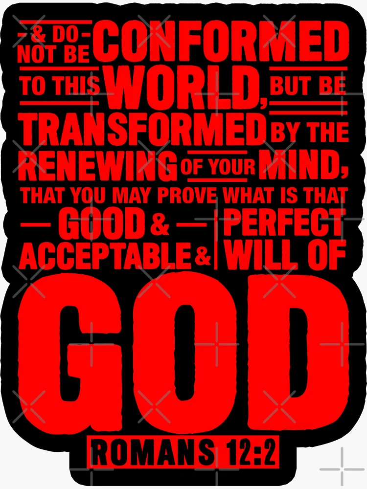 Renewed Bible Journaling Stickers - Romans 12:2