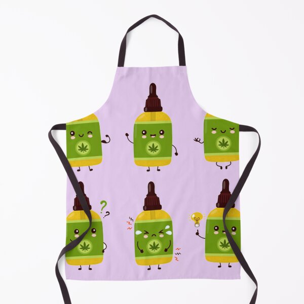 Item preview, Cute happy funny cannabis cbd oil bottle set collection designed and sold by ESDT.