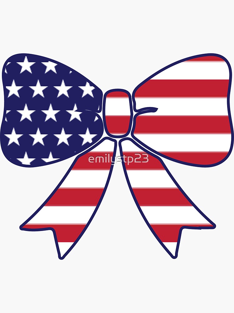 “American Flag Bow” Sticker by emilystp23 | Redbubble