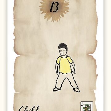 Artwork thumbnail, Lenormand Child Boy Card - Hand Drawn by TheMaverickSage