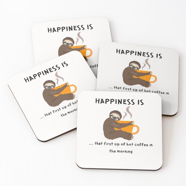 Item preview, Happiness is the First Sip of Hot Coffee in the Morning designed and sold by Naeshastore.