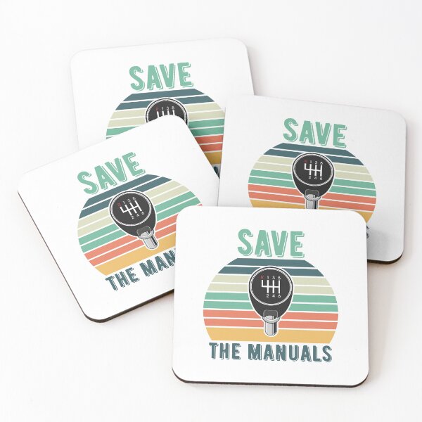 Item preview, Save The Manuals Funny Car Lover Quotes Vintage Retro designed and sold by Scratches Tees.