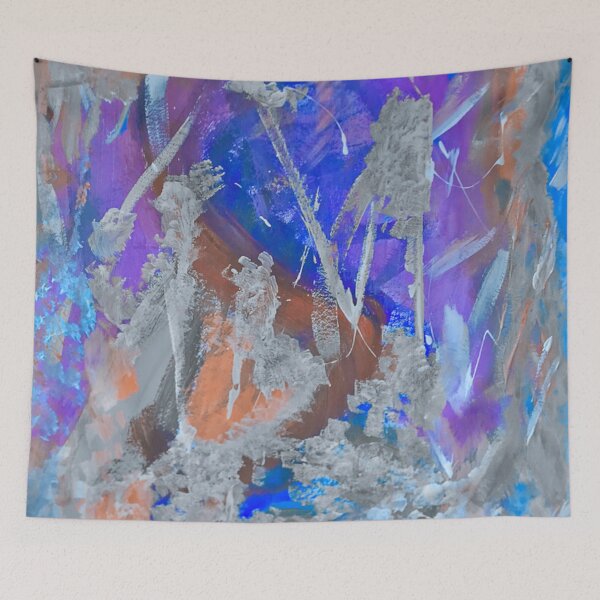 Item preview, very colorful abstract art, grey designed and sold by Barolina.