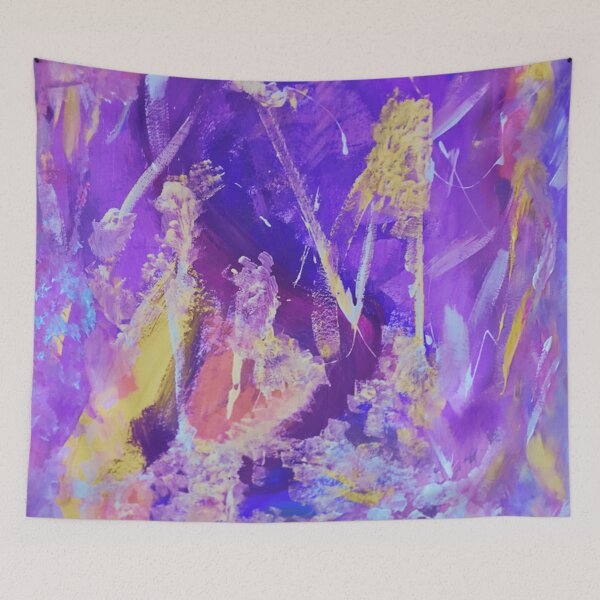 Item preview, very colorful abstract art, purple designed and sold by Barolina.