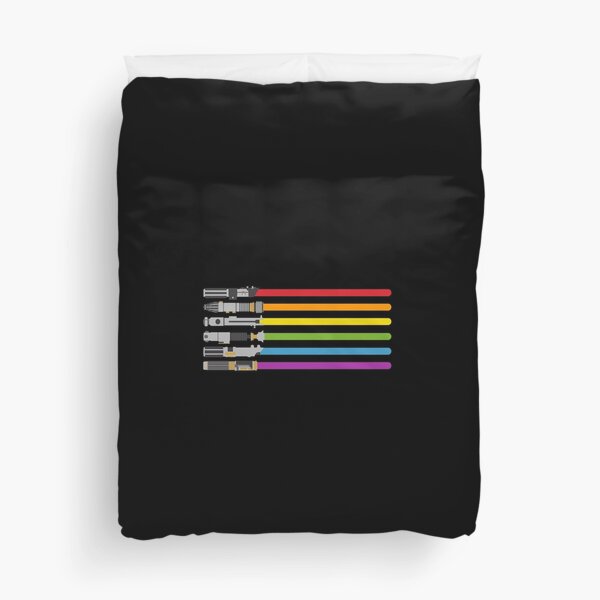Lightsaber Rainbow Essential T-Shirt Duvet Cover