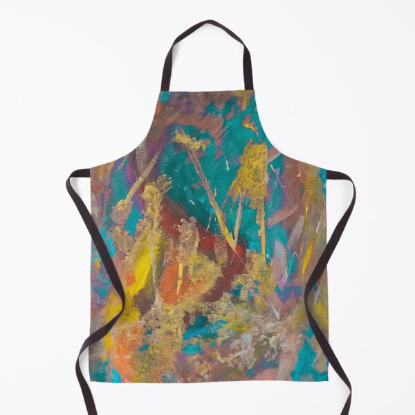 Item preview, very colorful abstract art, turquoise designed and sold by Barolina.