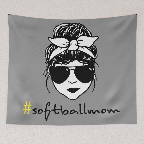 Item preview, Funny Softball Mom Messy Bun Mama Mother's Day Sporty Mom, Occasion Birthday designed and sold by magicos1.
