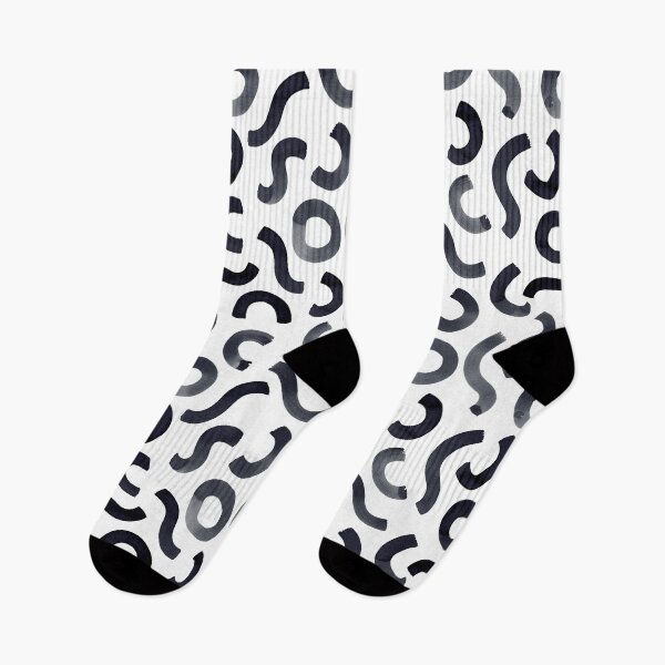 Item preview, Black Curved Brush Strokes Pattern designed and sold by RebeccaFlaherty.