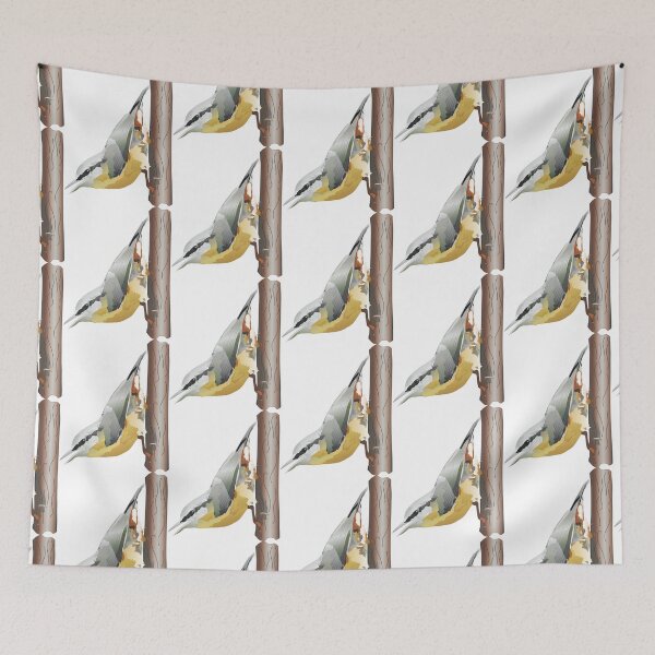 Item preview, Nuthatch Garden Bird Illustration designed and sold by BijouArt.
