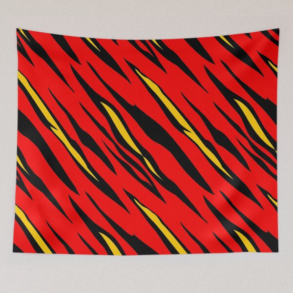 Item preview, Golden Scarlet Blood Red Zebranomicon abstract Harajuku Urban Gothic Pattern  designed and sold by GGDesignArt.