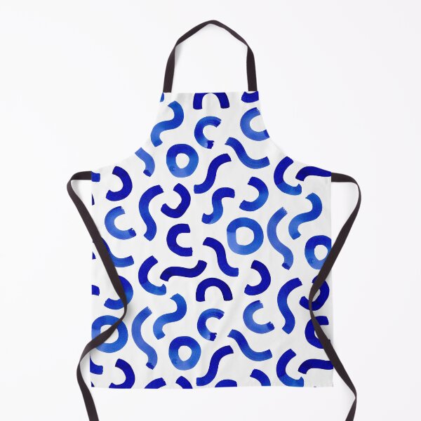 Item preview, Blue Curved Brush Strokes Pattern designed and sold by RebeccaFlaherty.