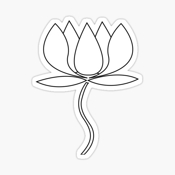 "White Lotus Flower" Sticker for Sale by nishaprabhu Redbubble