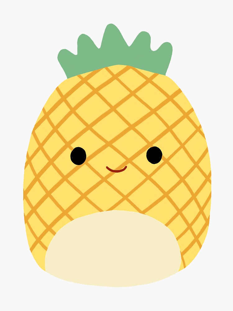 "Maui the Pineapple Squishmallow" Sticker for Sale by baddiestudios Redbubble