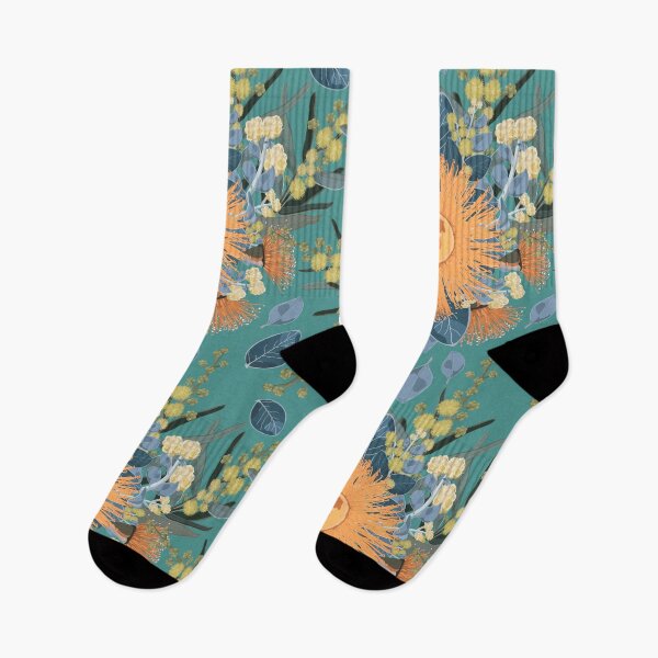 Item preview,  Flowering Gum and Wattle  designed and sold by Sketchbook Designs.