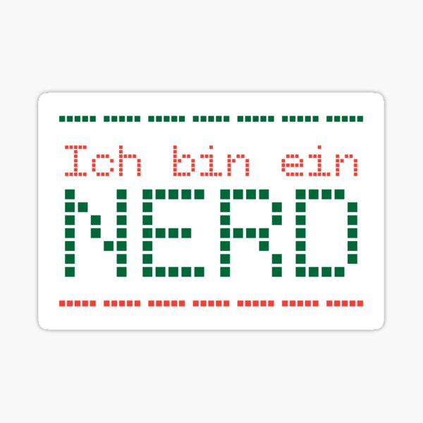Ich Bin Ein Nerd Sticker