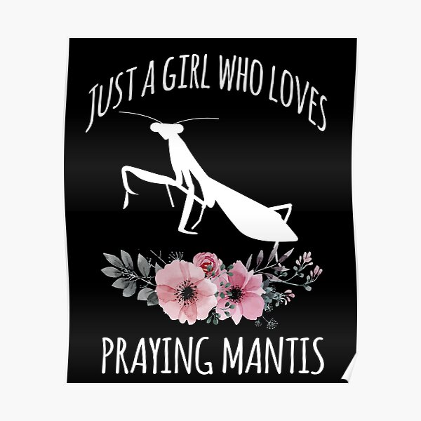 Just a Girl who loves Praying Mantis, Insect Lover, Praying Mantis Keeping Gift, Entomology Lover, Idolomantis diabolica Poster
