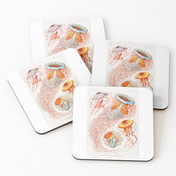 Item preview, JELLYFISH - Ernst haeckel Vintage Green Jellyfish Poster Print designed and sold by Go Logo Designs.